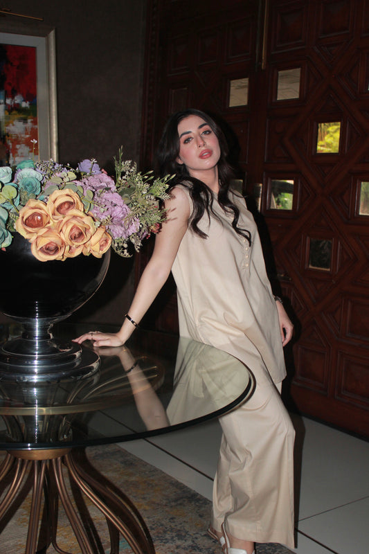 2-Piece Sleeveless Short Shirt with Trouser - STWS4