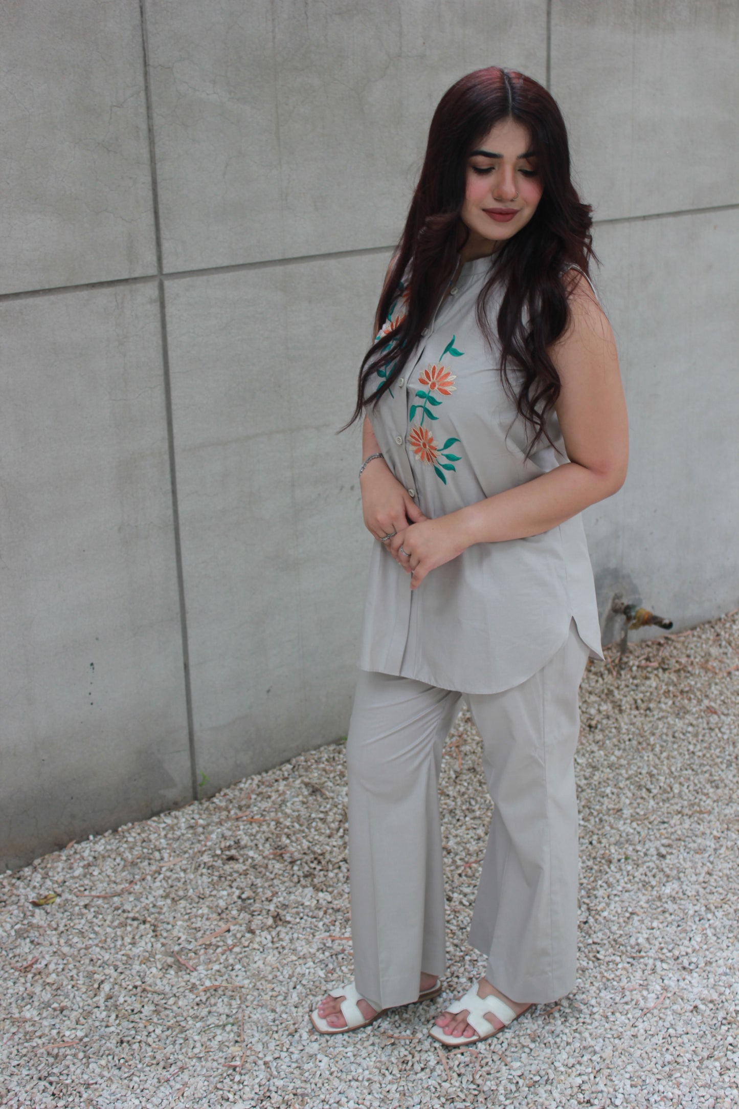 2-Piece Sleeveless Short Shirt with Trouser - STWS3