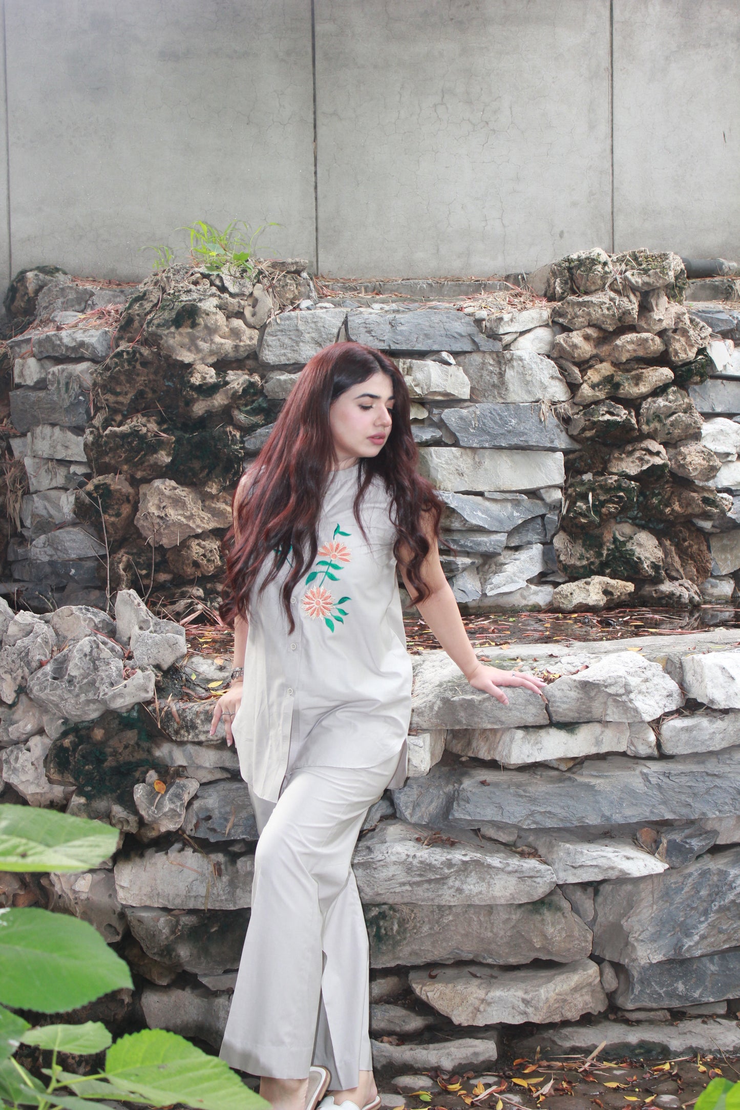 2-Piece Sleeveless Short Shirt with Trouser - STWS3